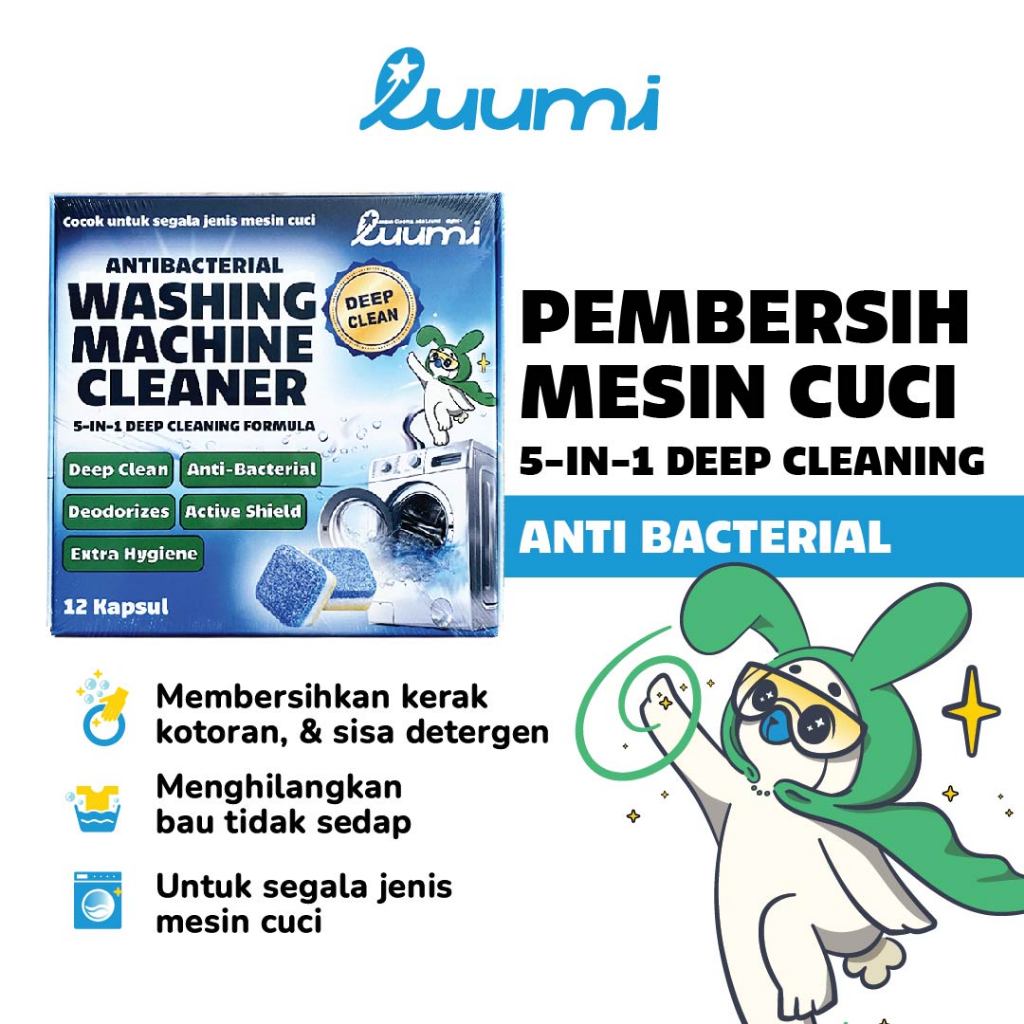 LUUMI Pembersih Mesin Cuci Washing Machine Cleaner Ampuh Menghilangkan Kerak Sisa Deterjen Bau Apek