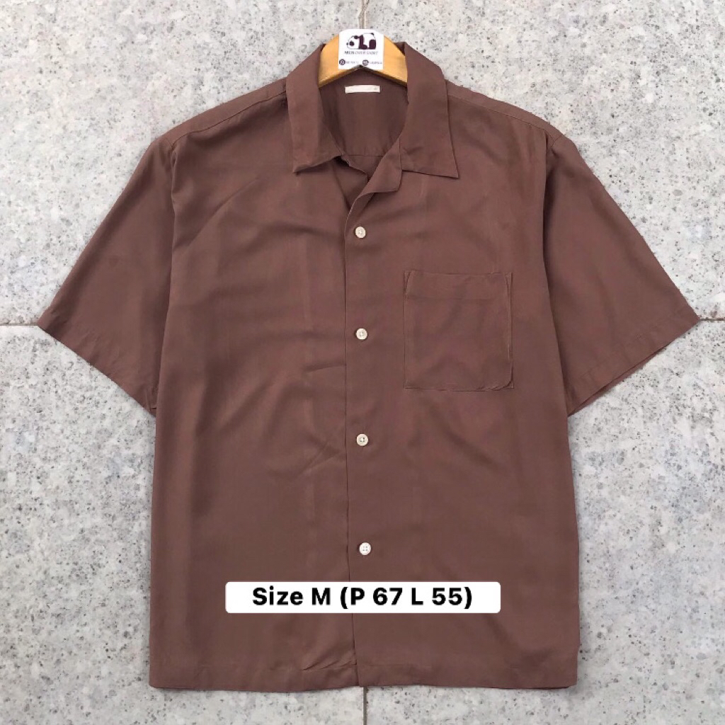 Kemeja Open Collar Gu Uniqlo
