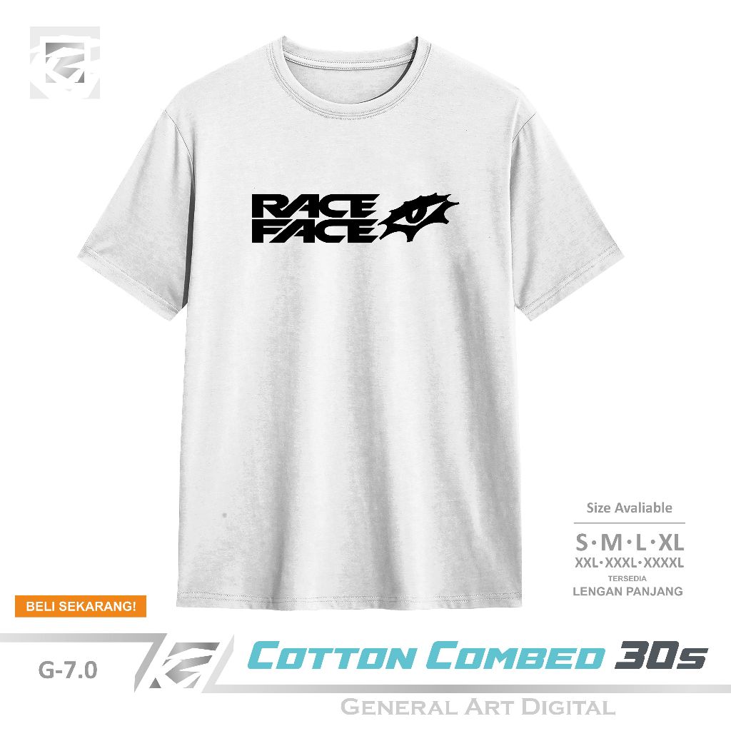 Baju Kaos Distro Race Face T-Shirt Pria Wanita Kaos RaceFace