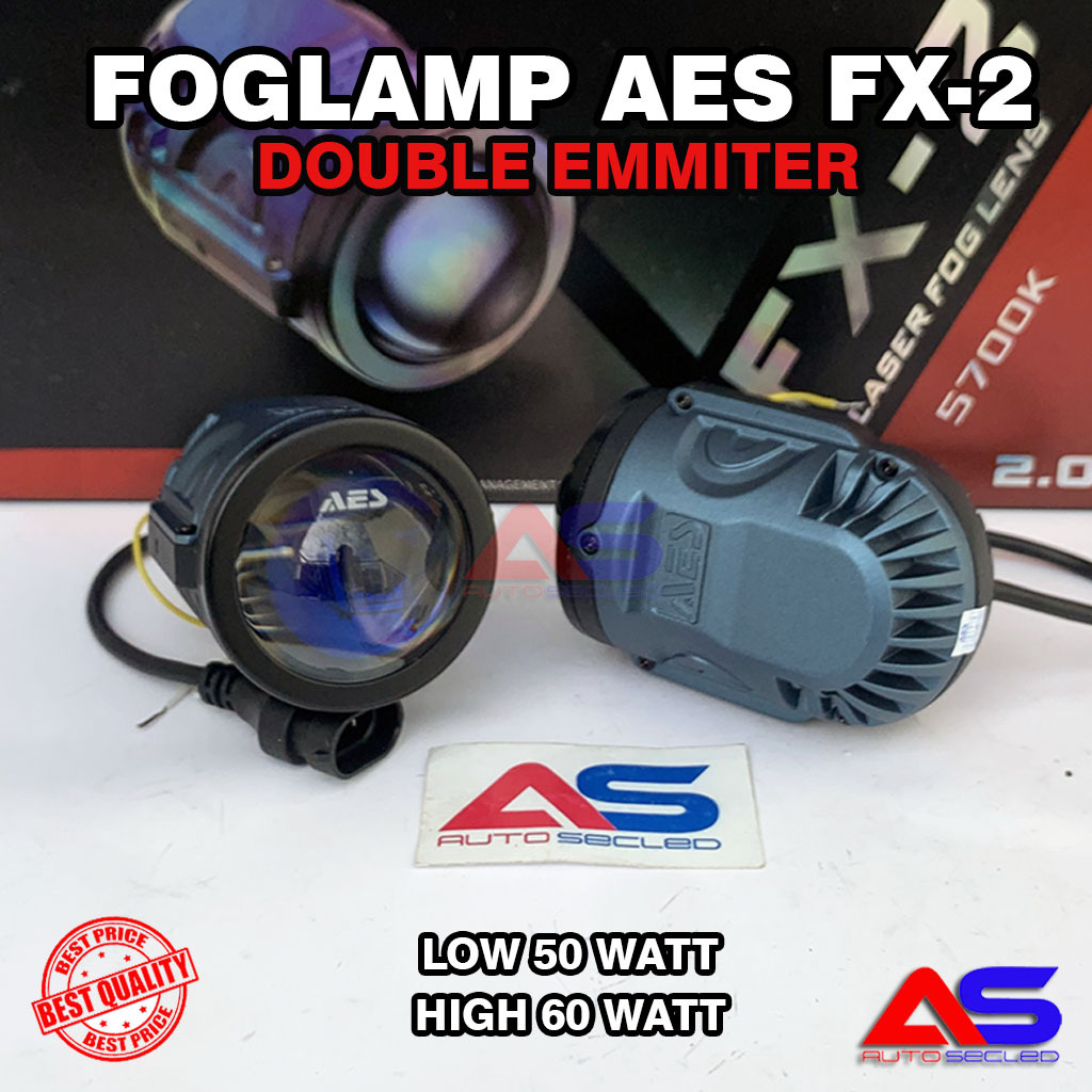 Foglamp 2 inchi Bilens Bi laser LED Projector Lens Biled AES Foglamp FX-2 Mini 2 Inch 5700 Kelvin Do