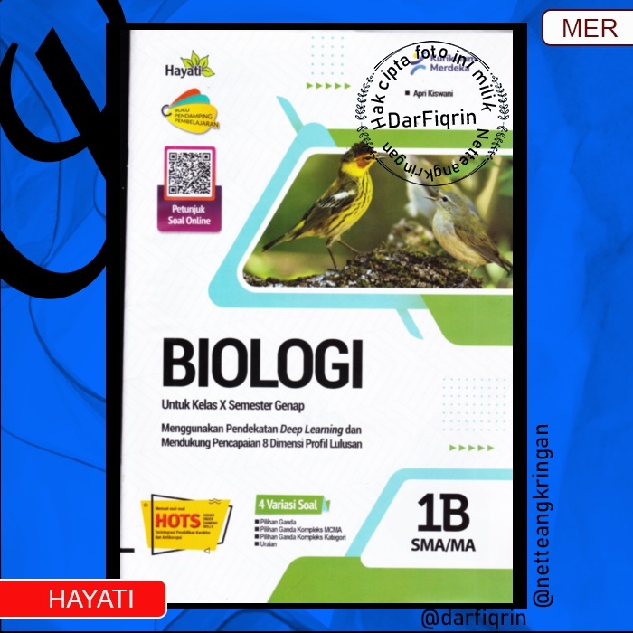 LKS Biologi Kelas 10 11 Semester 2 SMA/MA KURMER Kurikulum Merdeka-Hayati-HOTS-Apri (H008)