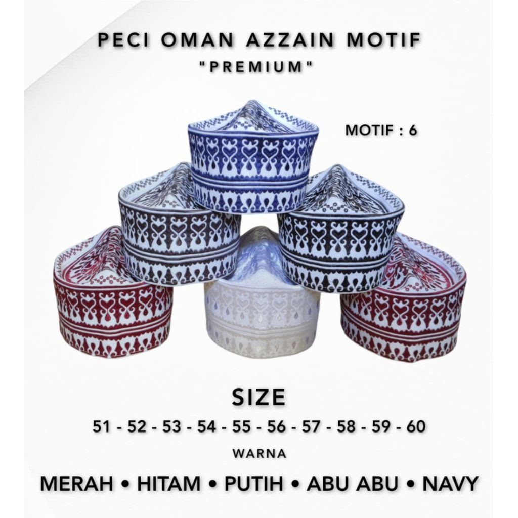 COD PECI OMAN AZZAIN MOTIF TERBARU (PECI OMAN TEMBORO KUALITAS TEBAL JAHITAN RAPI BAGUS BANGETTTTT) 