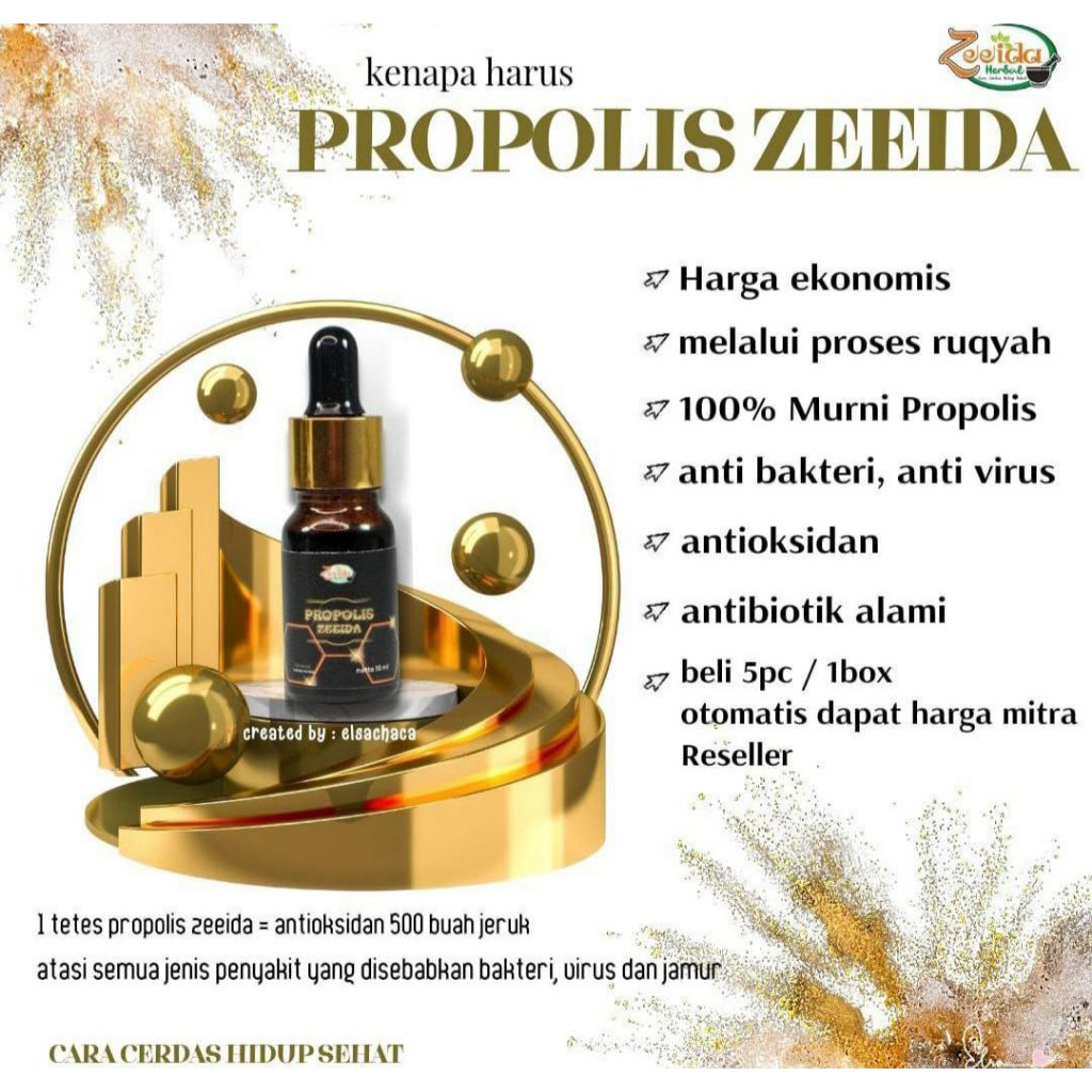 Propolis Zeeida Anti Bakteri,Virus dan Jamur.