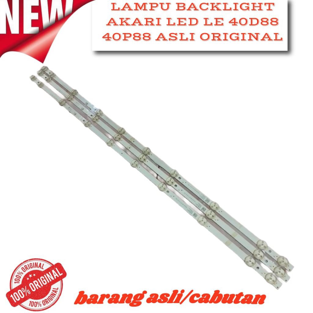 LAMPU BACKLIGHT TV AKARI LED LE 40D88 40P88 ASLI ORIGINAL