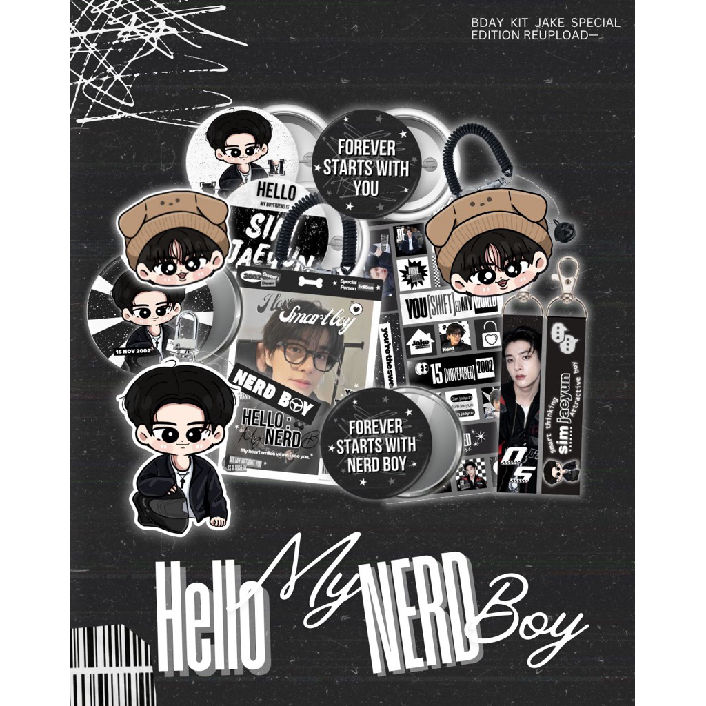 [BACA DESK] Birthday kit Jake [HELLO: My NERD] Boy by jaeyunhoney