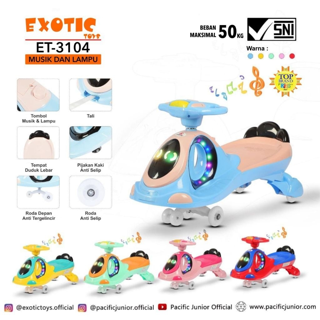 Mainan Anak Swing Car Exotic model Pesawat ET 3104 ET 3105, ET 3102, ET 3103