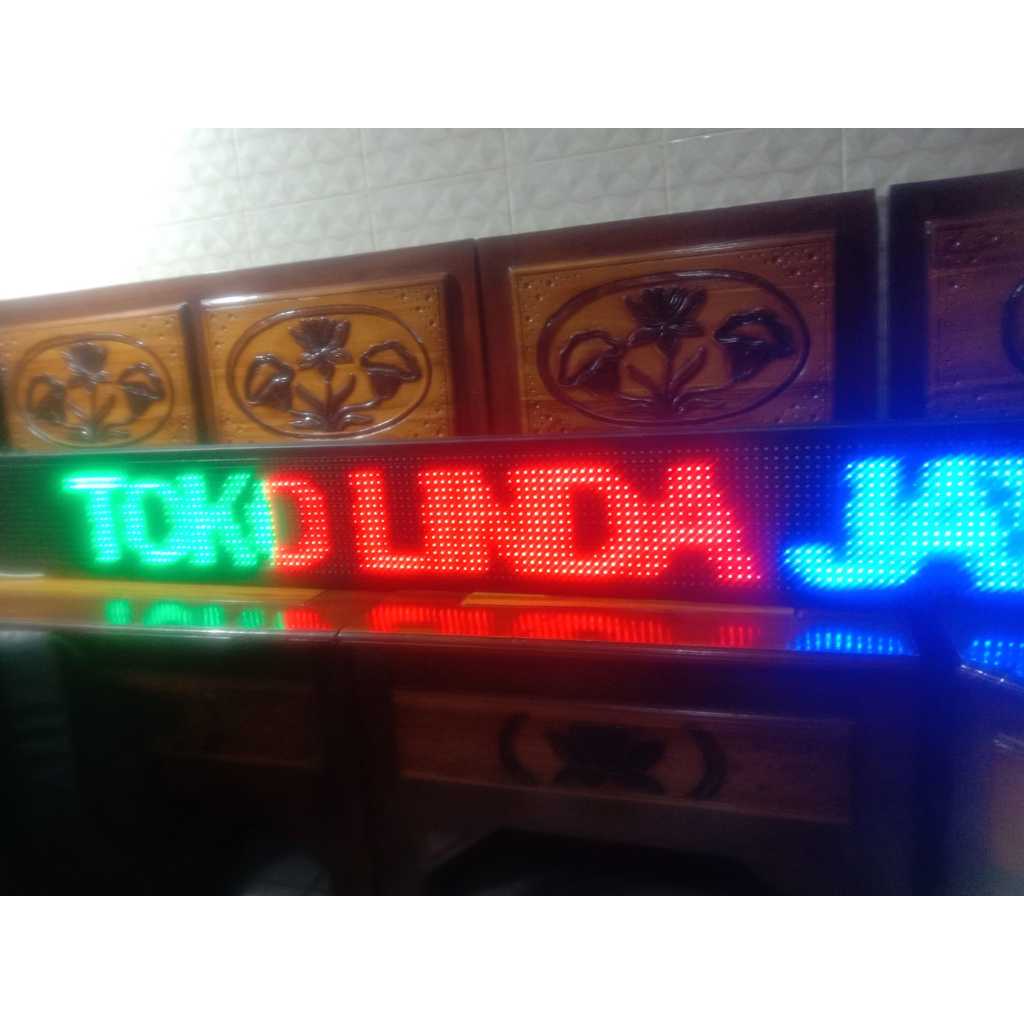 Running text RGB atau bermacam-macam warna