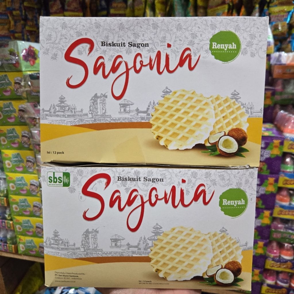 Sagonia Biskuit Sagon Box isi 12 Pak