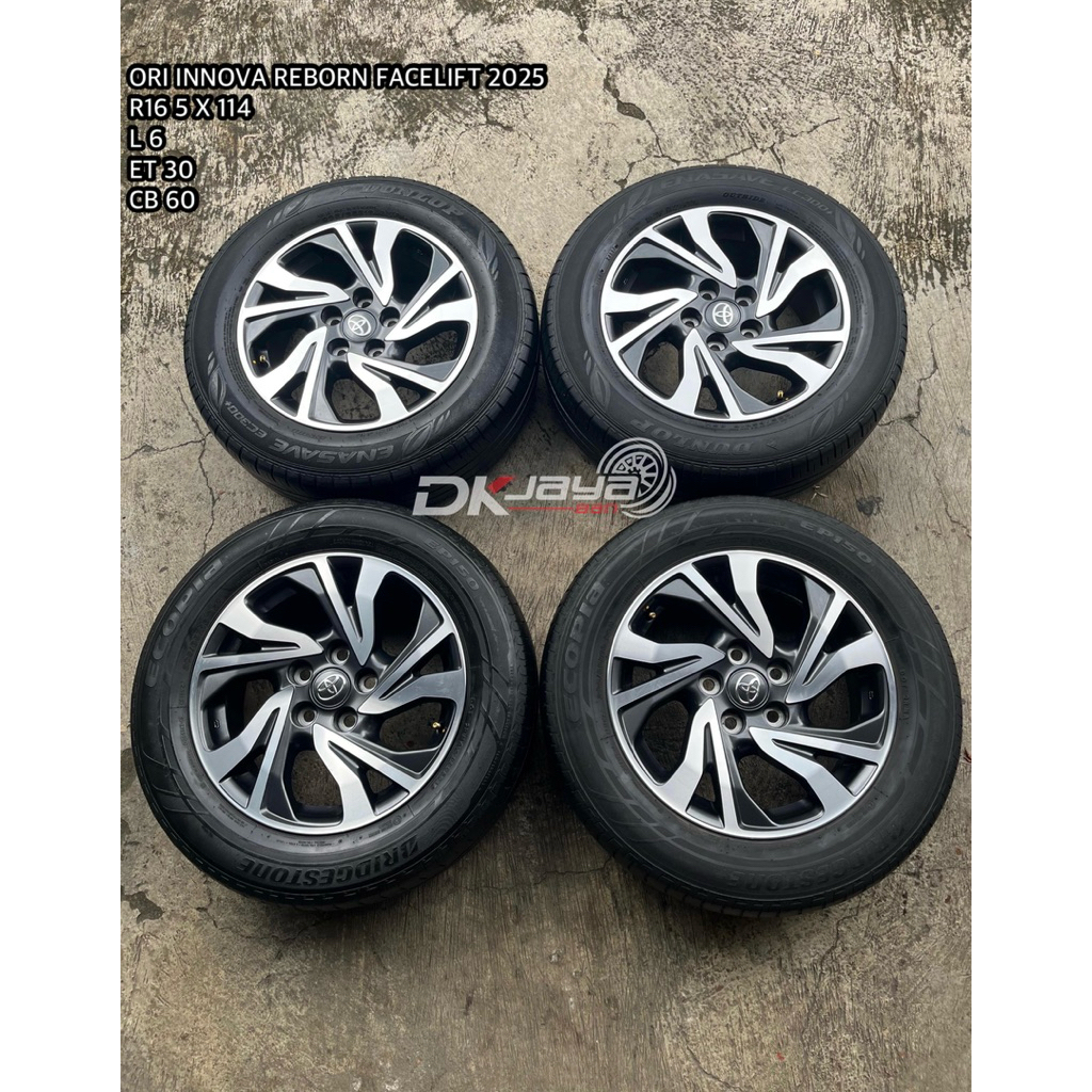 VELG ORI INNOVA REBORN FACELIFT 2025 R16 5 X 114 (HARGA UNTUK 4PCS VELG TANPA BAN)
