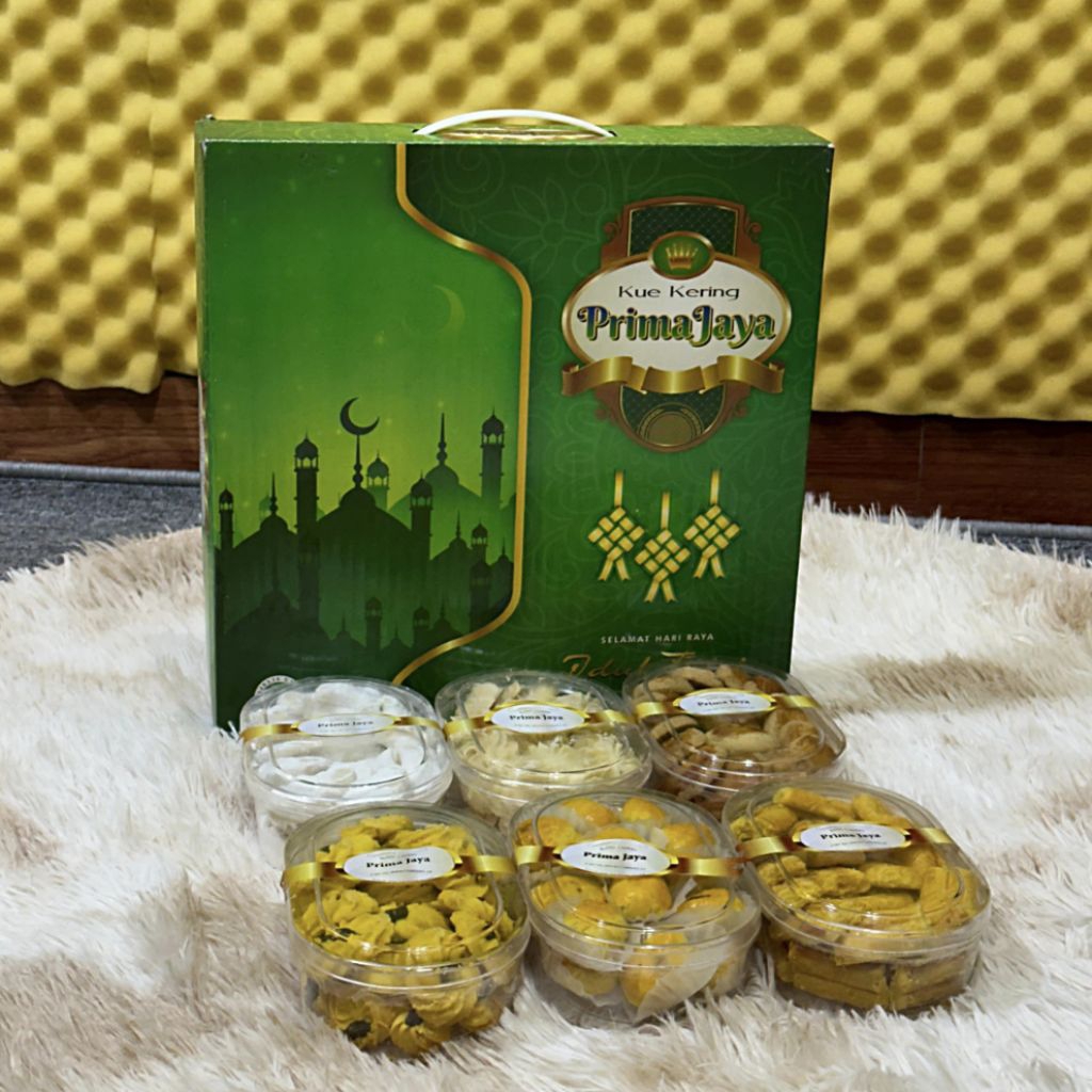 PAKET KUE KERING PRIMA JAYA OVAL ISI 6 TOPLES PREMIUM | HAMPERS PAKET KUE KERING LEBARAN | PARSEL KU