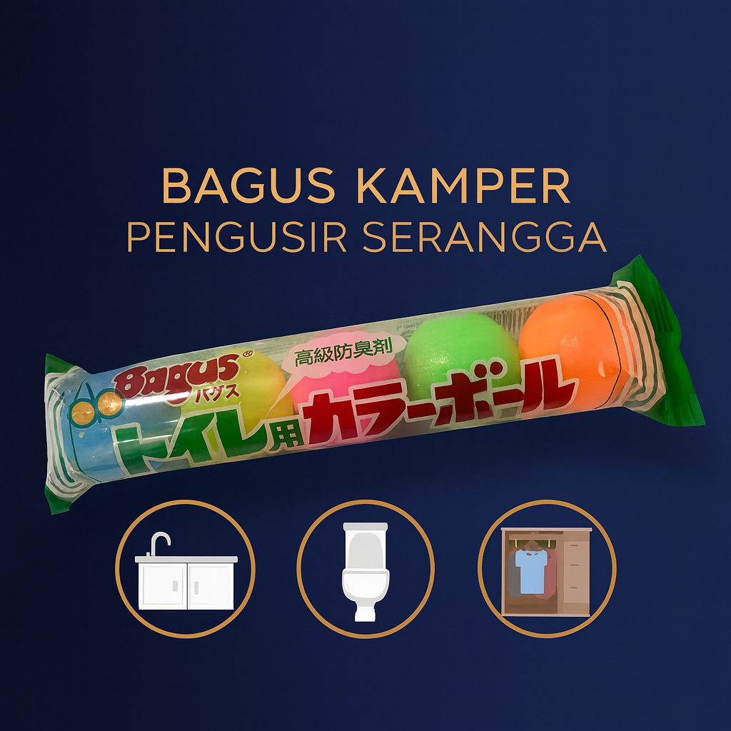 Bagus Kamper 5 Ball – Kapur Barus Anti Serangga & Pengharum Kamar Mandi / Dapur / Lemari
