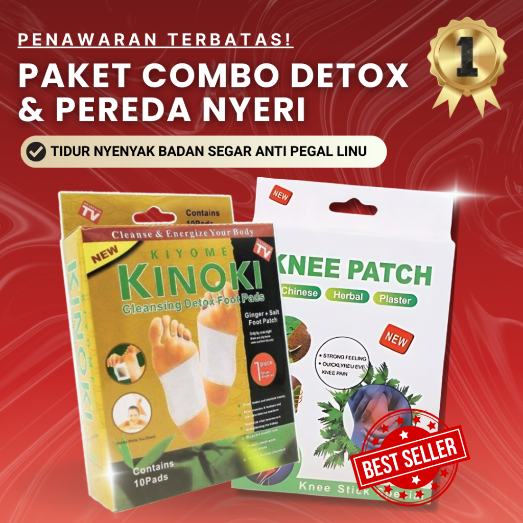 (RM) (PAKET SEHAT) Koyo Kinoki Detox Kaki & Knee Patch Perawatan Pereda Nyeri Lutut Tangan