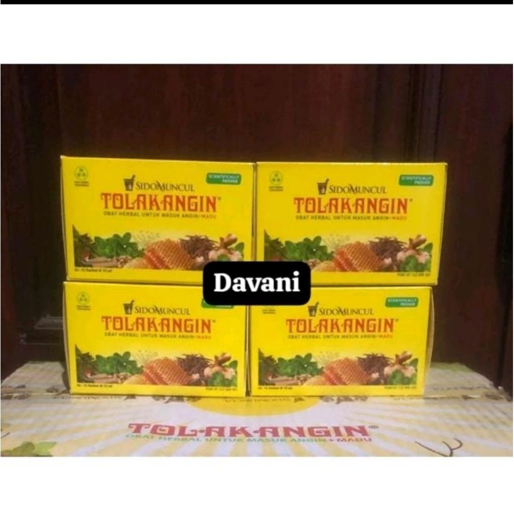 tolak angin cair dewasa per box isi 12 sachet, packing kardus+plastik