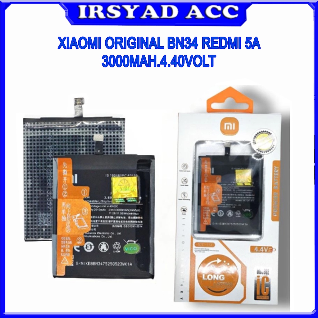 baterai original 100% xiaomi redmi 5a bn34