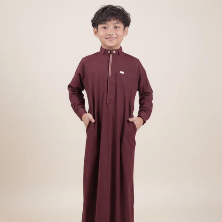 Qori Apparel Jubah / Gamis Anak Uwais Al Qarni (Lengan Manset) UGA-2