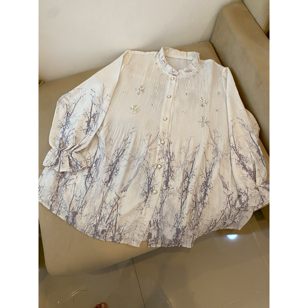 preloved atasan baju blouse payet plisket