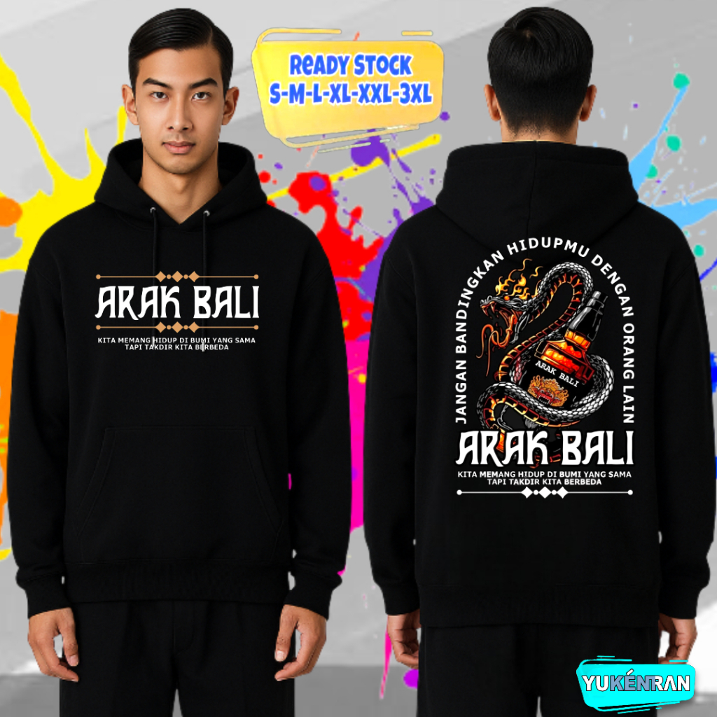 HOODIE JUMPER PRIA ARAK BALI JANGAN BANDING KAN HIDUPMU DENGAN ORANG LAIN DESIGN KECE TRENDY BAHAN C