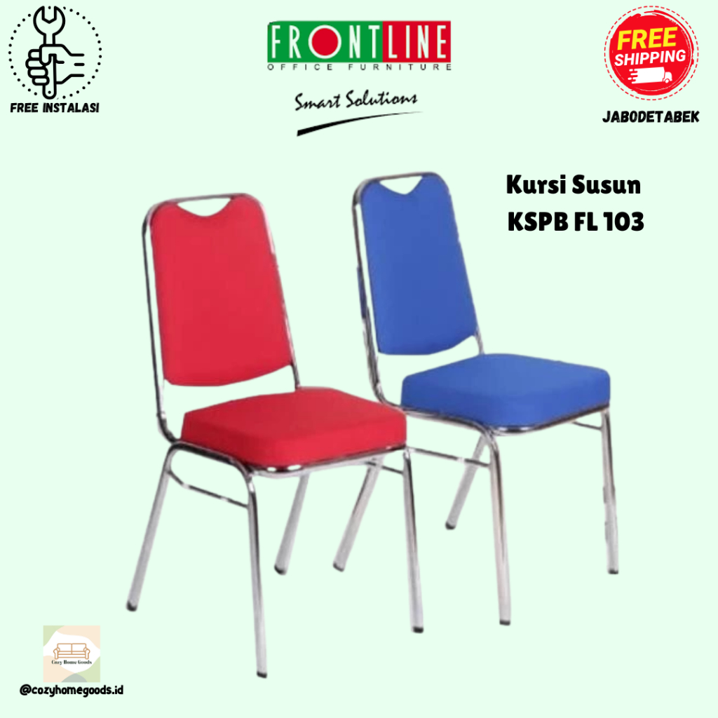 Frontline KSPB FL 103 -  Kursi Susun  - Kursi Kondangan - Kursi Acara Pesta - Kursi Spons Besi