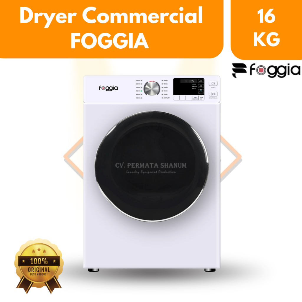 FOGGIA Mesin Pengering Commercial FGD160 16 Kg / Dryer Laundry