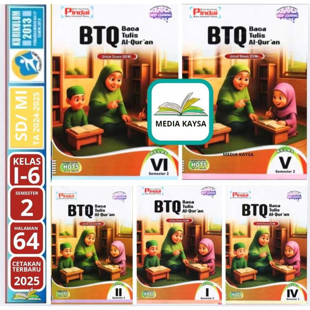 LKS BTQ SD/ MI Kelas 1-6  Semester 1&2 CV. Arya Duta