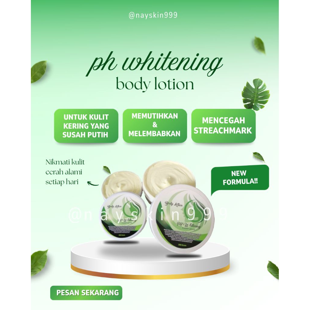 Handbody Pemutih Ampuh/Lotion viral putih/Body Lotion Whitening ++/ PH Whitening Super Plus