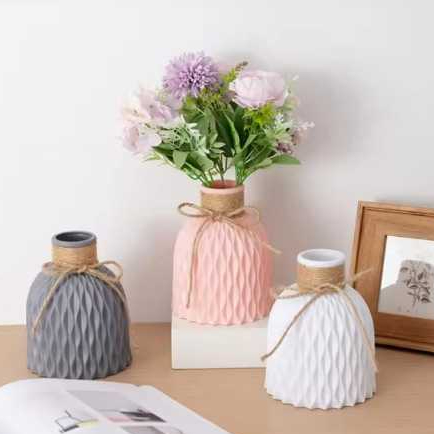 Vas Bunga Meja / Vas Hias Dekorasi Rumah/Vas Bunga Plastic Aesthetic Bunga Hias Plastik Bunga Hias P