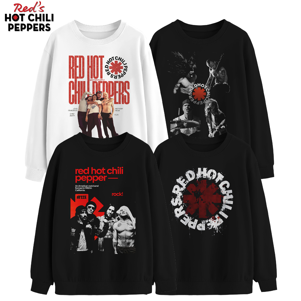Crewneck Band Red Hot Chilli Peppers Sweater Musik Rock RHCP Pria Wanita
