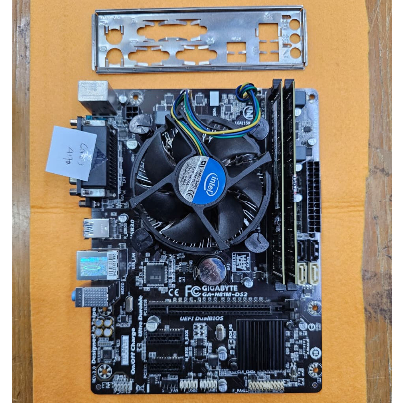 Paket Mobo H81M-DS2 GIGABYTE + Proc i3 4170 + Ram DDR3 8GB(4x2) + Fan Second