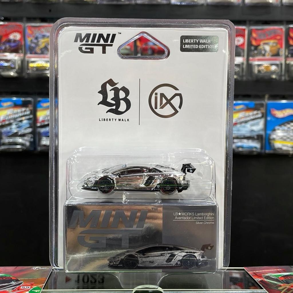 Mini GT LBWK IMX 2025 Lamborghini Aventador Limited Edition Silver Crom