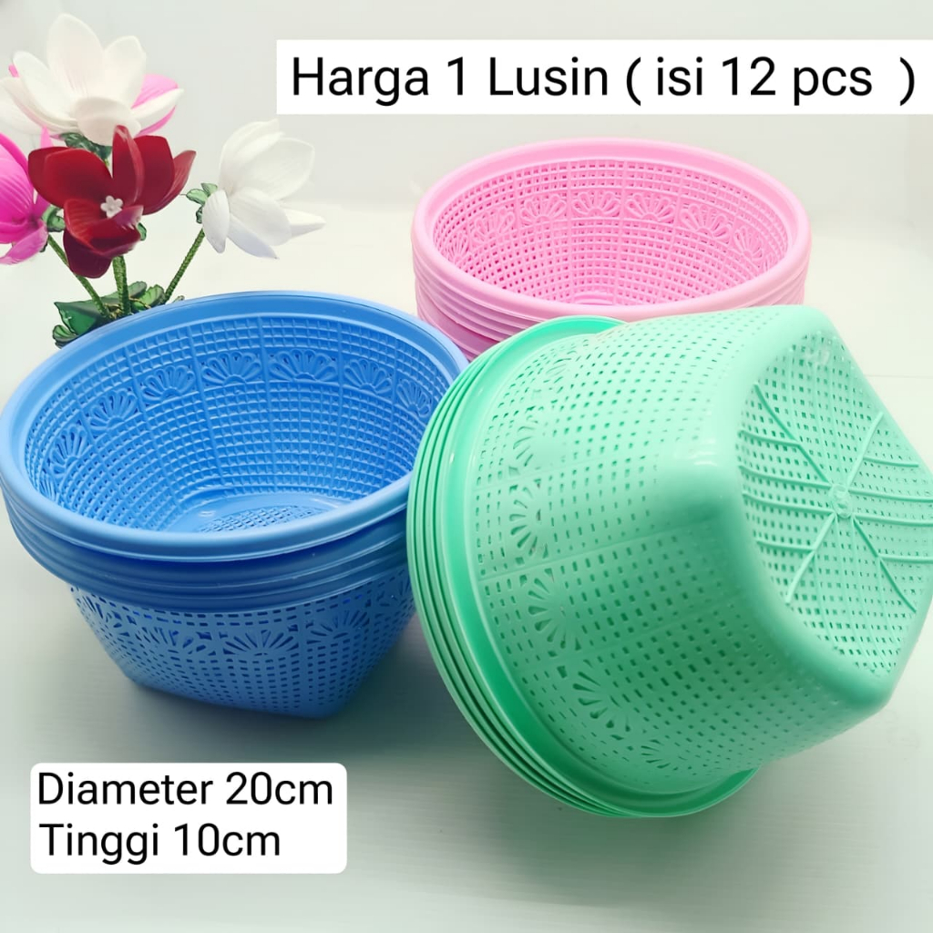 1 Lusin isi 12 Pcs - Bakul Besek PANDA STAR Bakul Plastik SERBAGUNA
