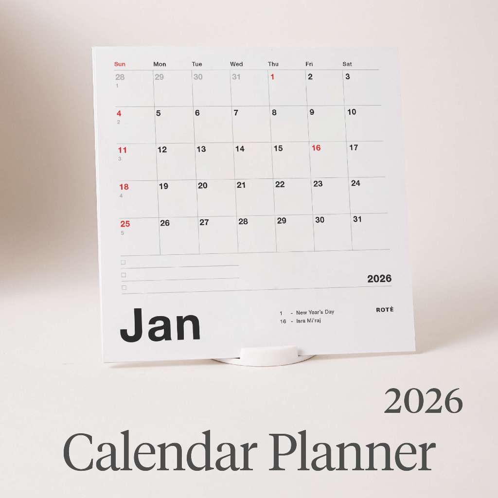 Kalender meja aesthetic | kalender duduk | calendar planner desk