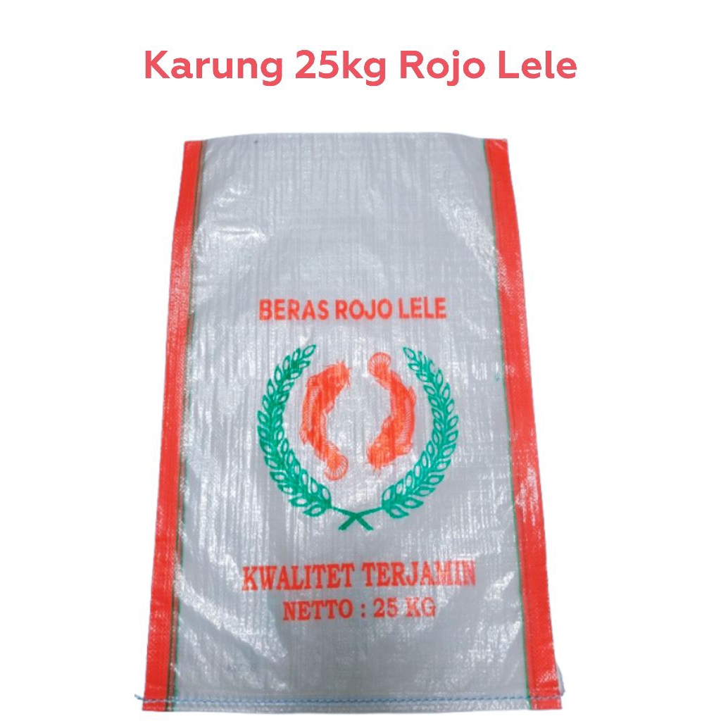 Karung Beras Sablon 25kg Cap Rojo Lele ( Isi 50Lembar)