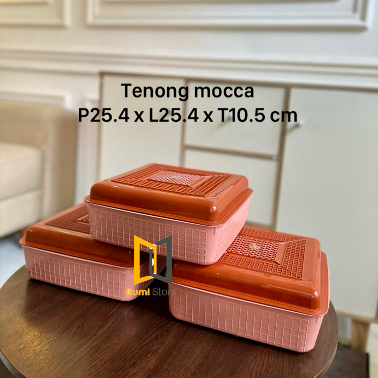 WAKUL SEGI /TENONG SEGI MOCCA/WAKUL TUTUP ANYAM COKLAT SERBAGUNA PLASTIK /KOTAK SERBAGUNA / WADAH SA
