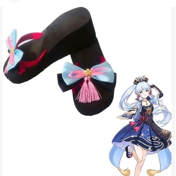 Ayaka genshin impact geta cosplay