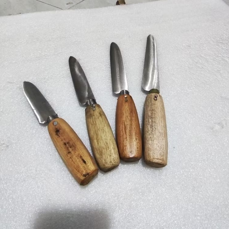 Pisau baja Tradisional gagang kayu keling paku Tajam dan kuat