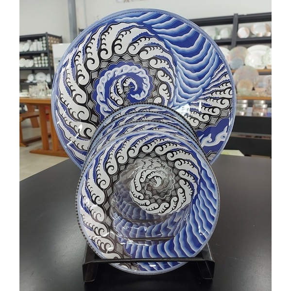 Brighton Plate Set Piring Kue 5 pcs Batik Dudung