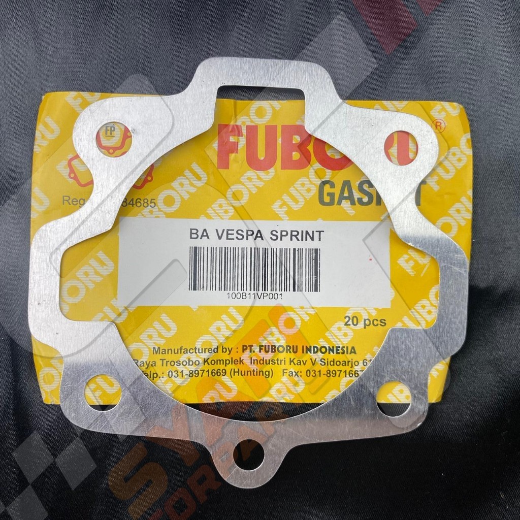 PAKING BLOK BURING VESPA SPRINT GASKET PERPAK ALMINI FUBORU