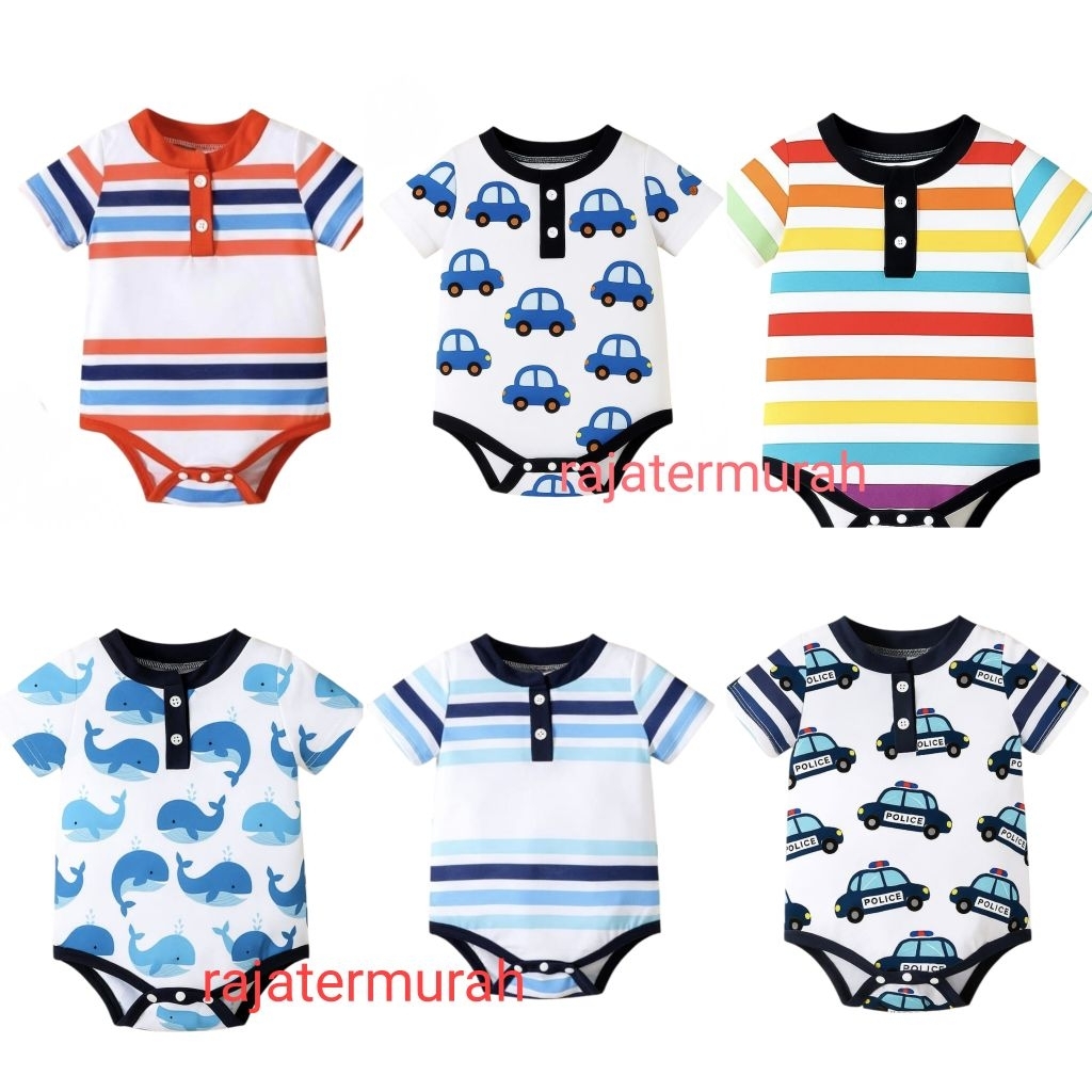 Jumper Pendek Bayi Fashion Motif New 100%Catton (SNI)