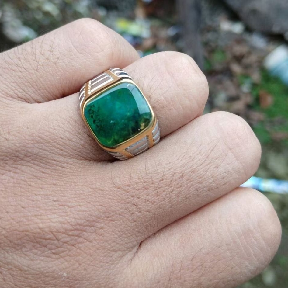 cincin batu bacan Doko kotak kristal natural