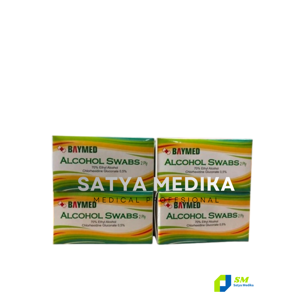 Alkohol swab BAYMED 2ply Isi 100 Lembar