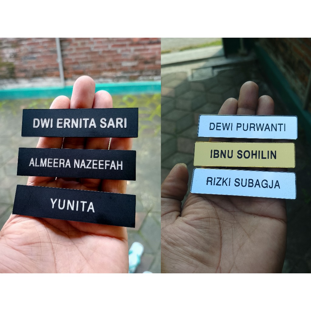 NAMA DADA GRAFIR NAME TAG, PERSIT AKRILIK FULL HITAM