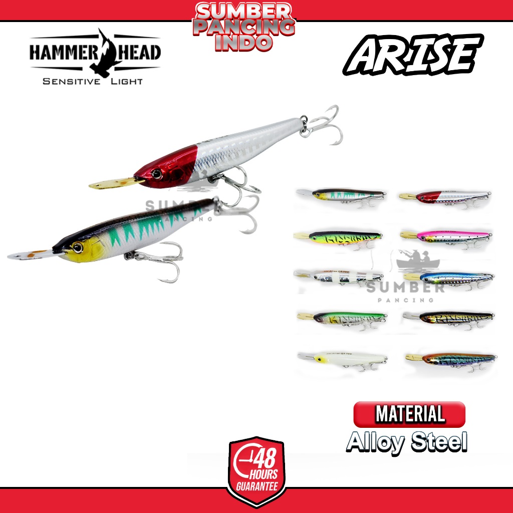 Hammerhead Umpan Minnow Arise 5.6G/40mm - 8.2G/70mm | Umpan Pancing Minnow | Minnow UL