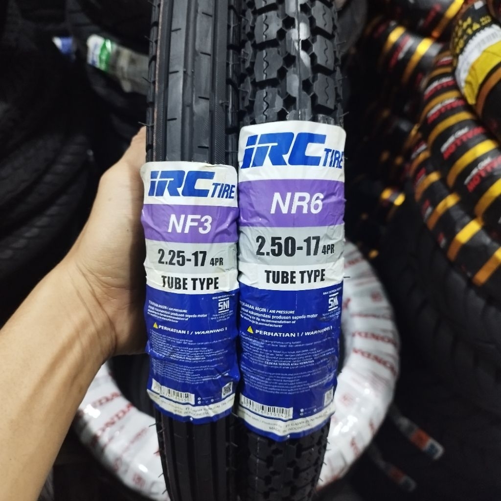 BAN LUAR IRC 225-17/250-17 BUNGA LURUS/TAHU ORIGINAL 100%