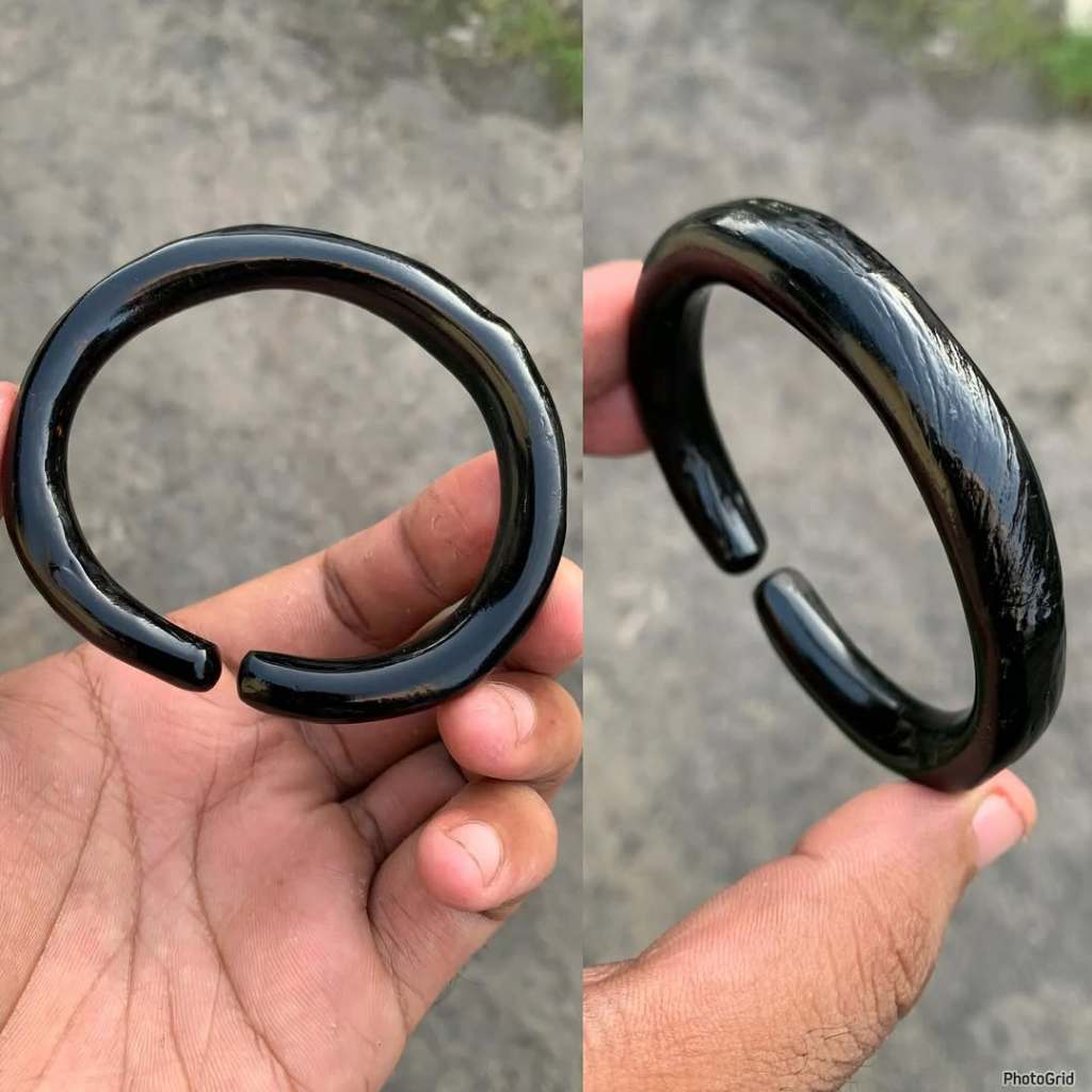 Gelang Akar Bahar Hitam Model O super /Gelang akar bahar asli/Gelang akar bahar premium