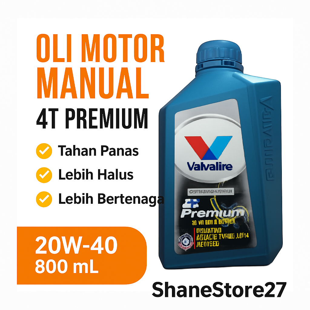 Oli Valvoline 4T Premium AMERICAN 20W40 800ml – Oli Motor Manual / Bebek / Sport – Full Proteksi Mes