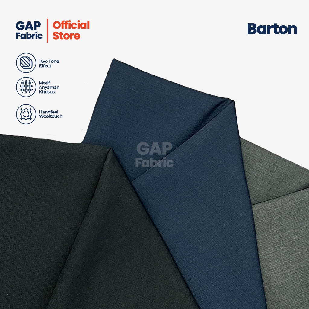 Kain Bahan Jas Celana Formal Premium Barton Seragam Pria