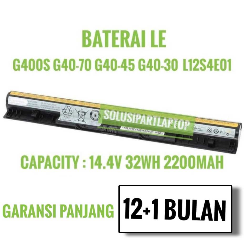 BATERAI LENOVO G400S G40-30 G40-45 G40-70 G40-80 ORI BLACK