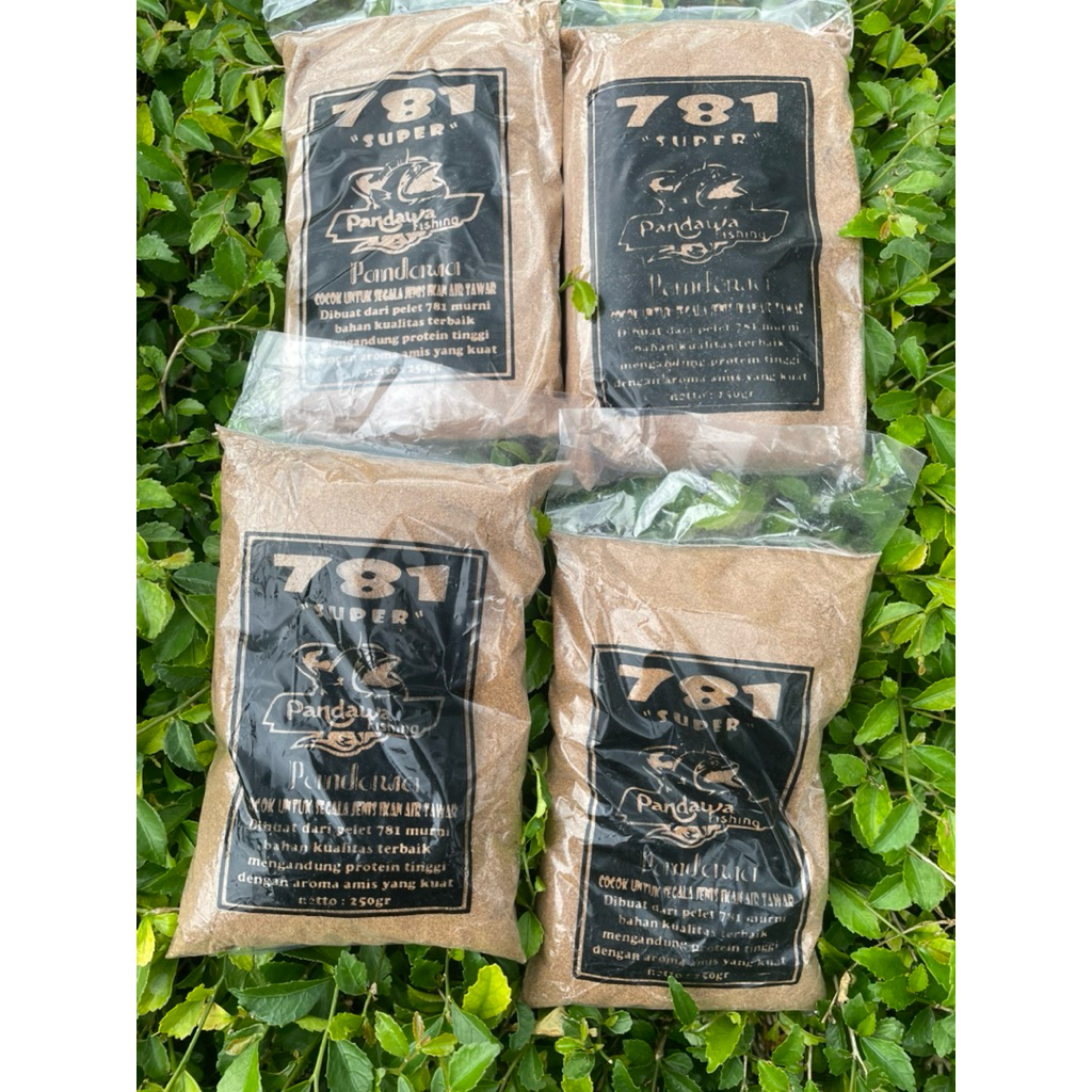 UMPAN PANDAWA 781 SUPER 250G UNTUK SEGALA  IKAN AIR TAWAR TOMBRO,NILA,PATIN DLL