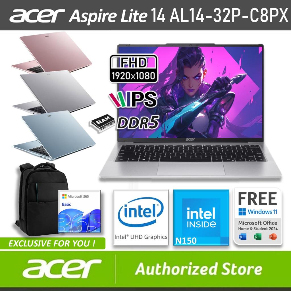 Acer Aspire Lite AL14-32P C8PX C1ES Laptop Intel N150 ram 8GB ssd 256GB 14" WUXGA W11 OHS free mouse