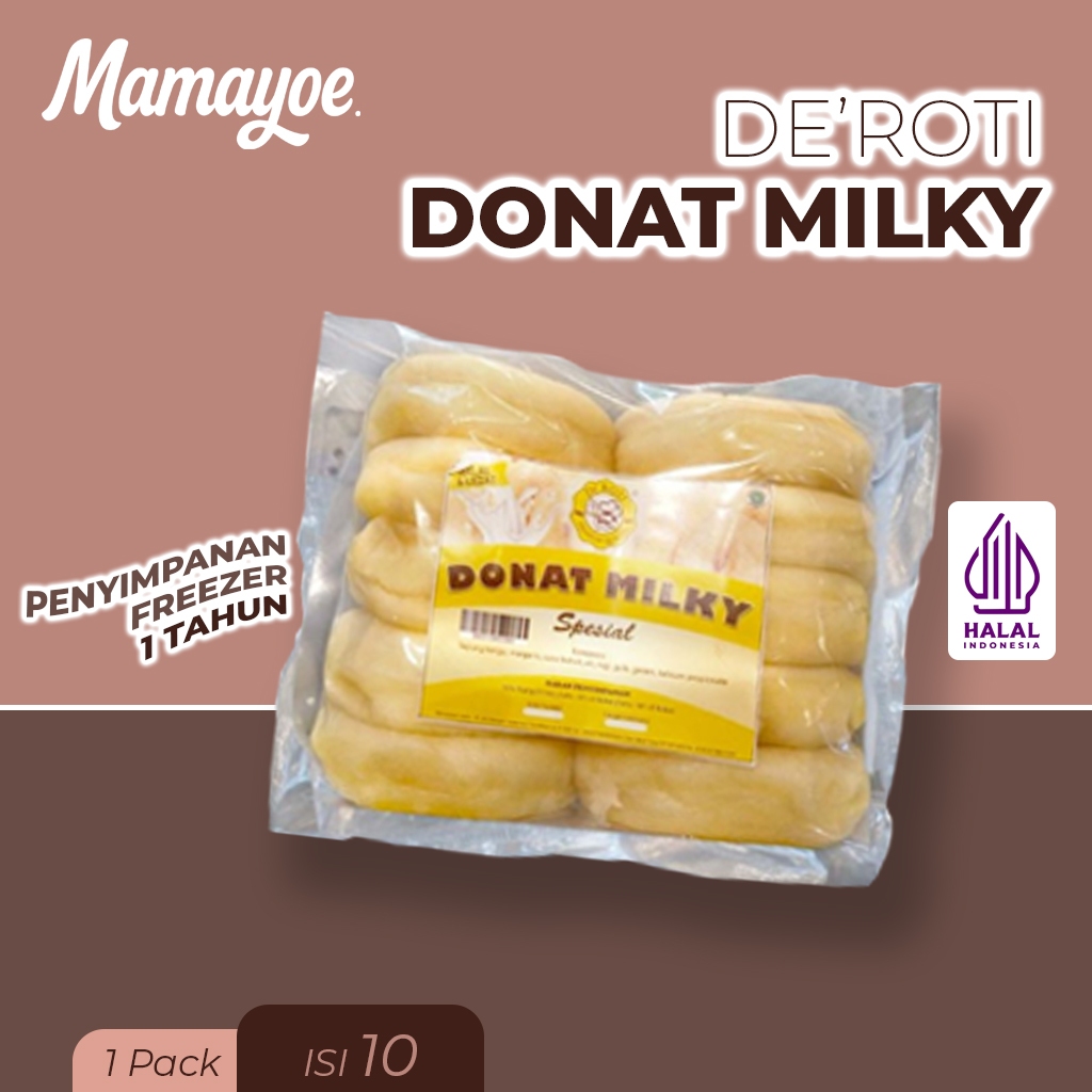 De'Roti - Donat Milky Isi 10pcs Lembut dan Hemat